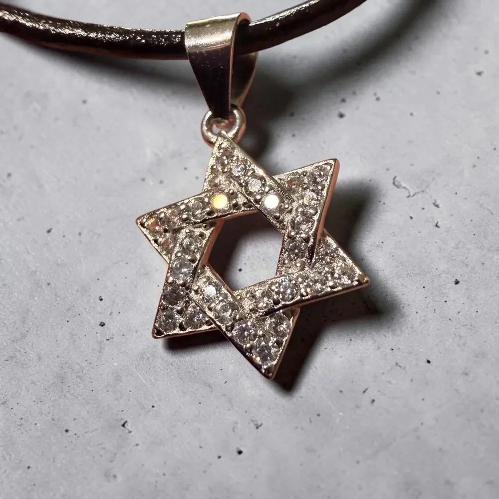 Star of David Sterling Silver Pendant Necklace